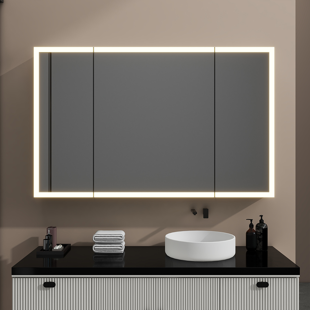 3 Doors LED Bathroom Cabinet