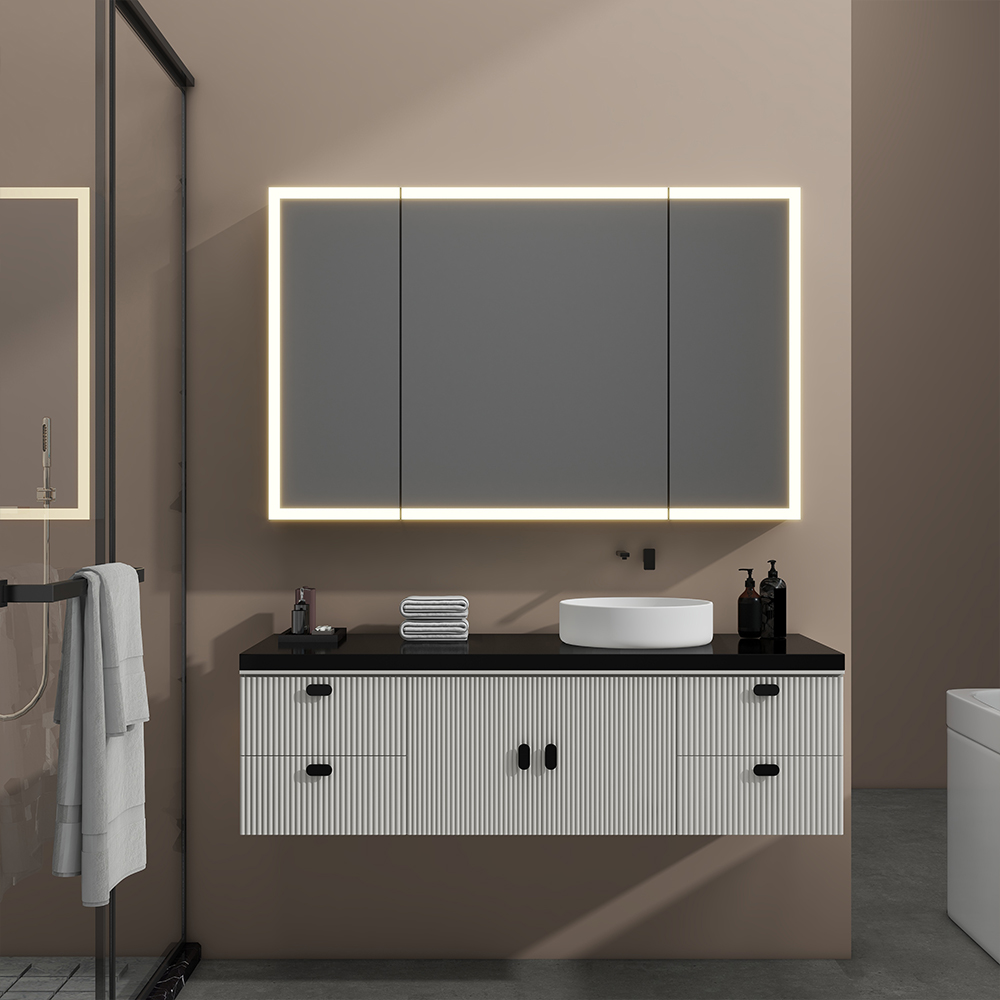 3 Doors LED Bathroom Cabinet