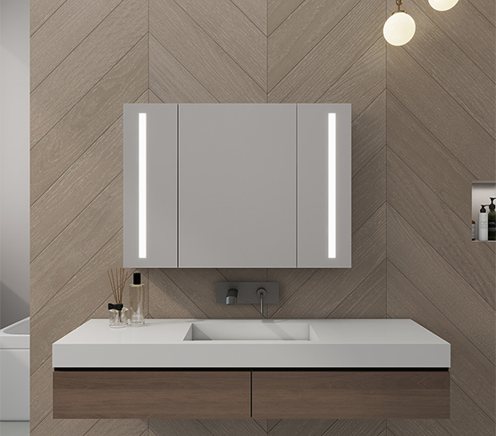 2 way Install Chassical Mirror Cabinet