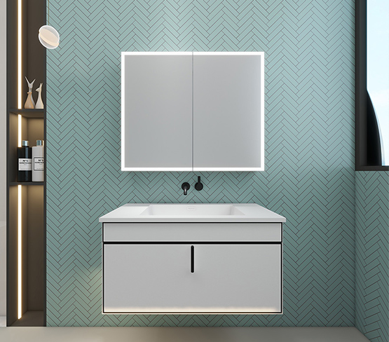 Two Doors Bathroom Mirror Cabinet