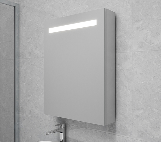 Single Door Lighted Mirror cabinet