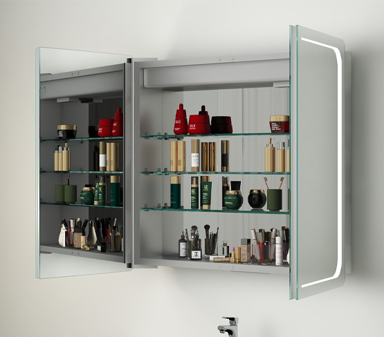 2 Doors Medicine Cabinet With Hidden Wires