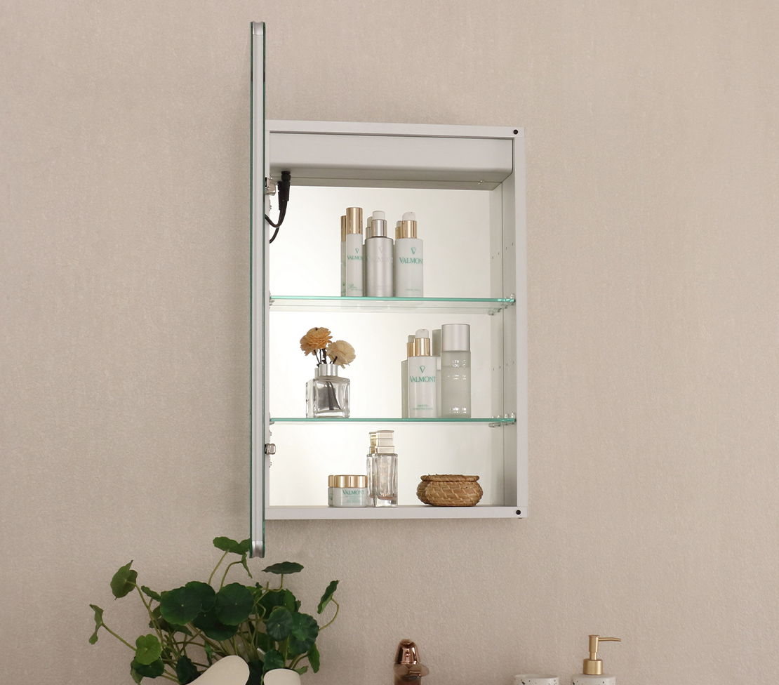 Halo Backlit Bathroom Mirror Cabinet