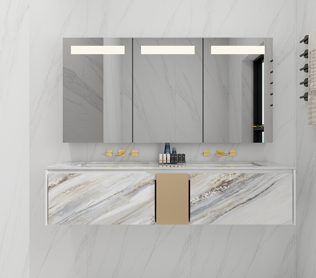 Three doors Classics LED Bathroom Cabinet