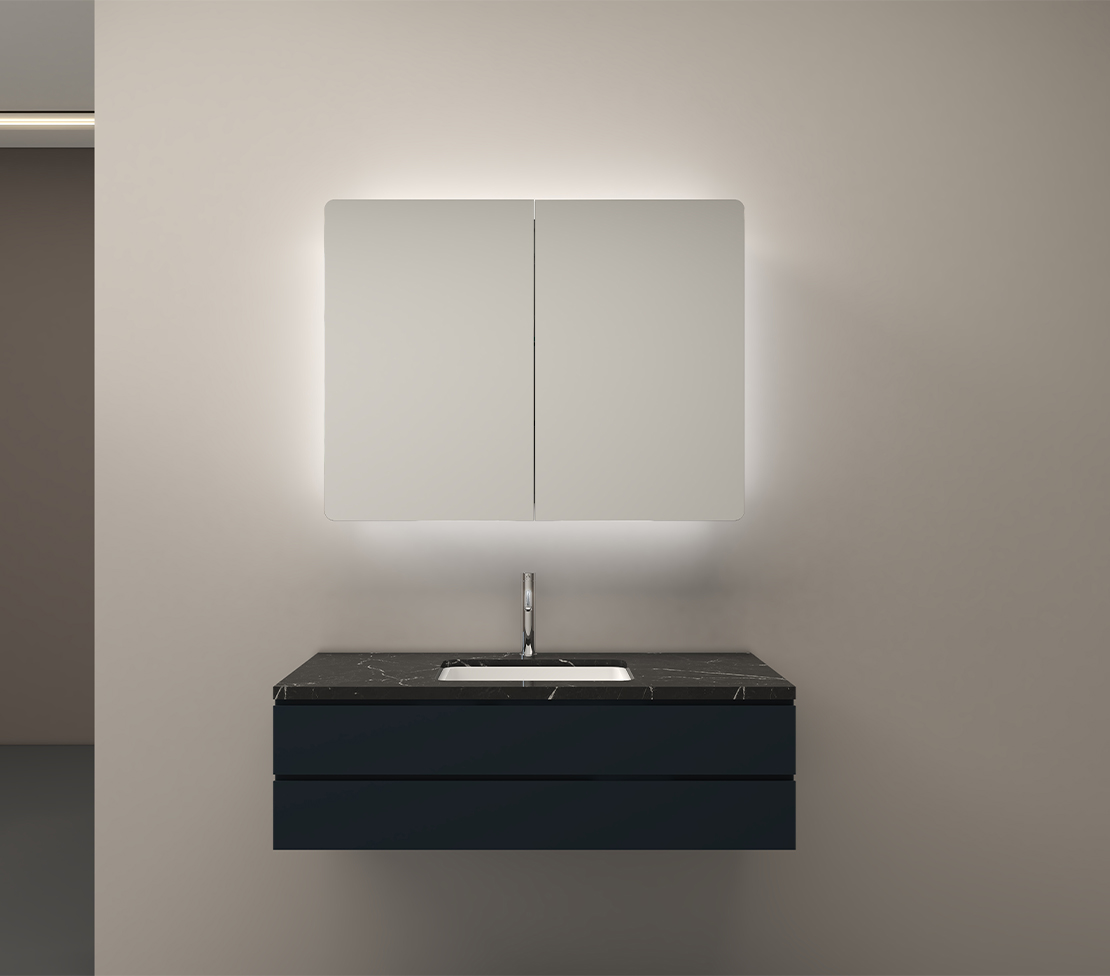 Halo Lighted Bathroom Medicine Cabinet